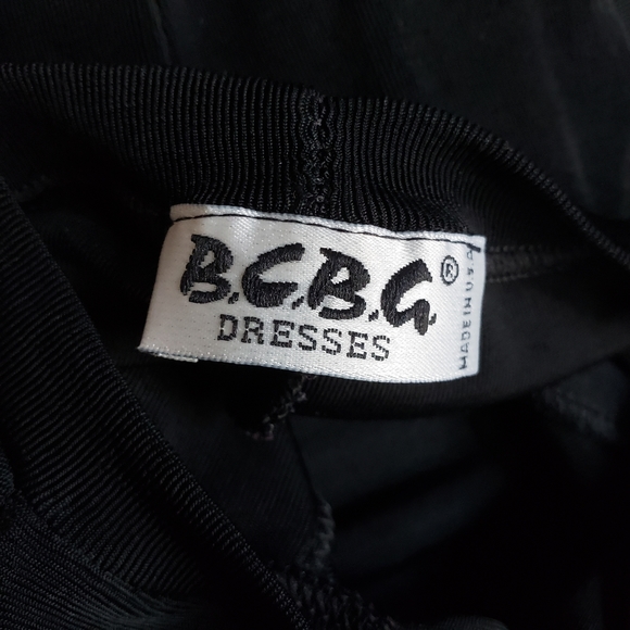 VTG BCBG Black Short Sleeve Maxi Dress - Picture 10 of 10